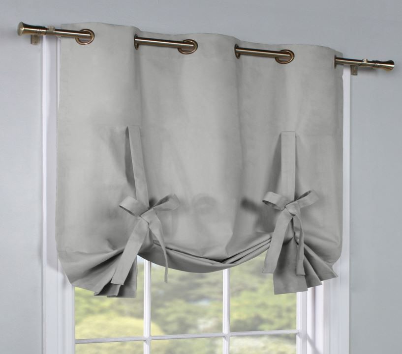 Prescott Insulated Grommet Tie Up Curtain, Thermal Solid Throughout Prescott Insulated Tie Up Window Shade (Photo 23 of 45)