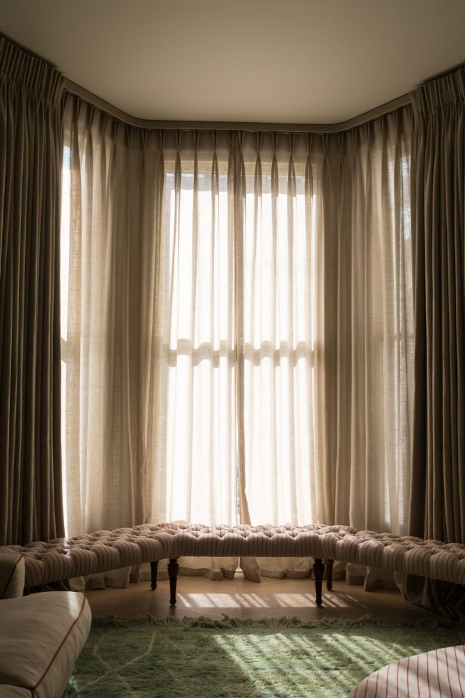 Prêt À Vivre | Herringbone Linen For A Natural Notting Hill Home In Montpellier Striped Linen Sheer Curtains (View 46 of 50)