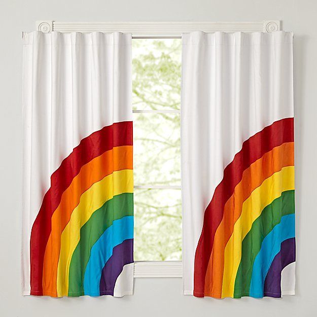 Rainbow 84" Blackout Curtain | Little Girls Room | Rainbow Throughout Keyes Blackout Single Curtain Panels (Photo 6 of 50)
