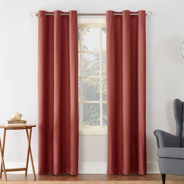 Red Dining Room Curtains | Wayfair Pertaining To Intersect Grommet Woven Print Window Curtain Panels (Photo 14 of 50)