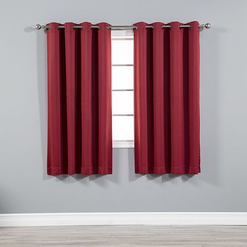 Rose Street Cardinal Red 52 X 63 In. Thermal Insulated Blackout Curtain  Panel Intended For Superior Solid Insulated Thermal Blackout Grommet Curtain Panel Pairs (Photo 18 of 45)