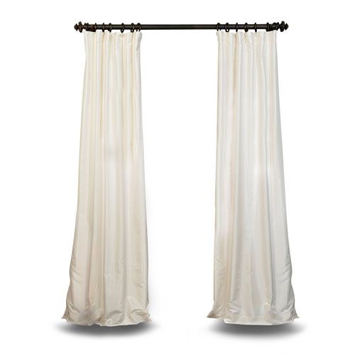 Rose Street Off White Vintage Textured 84 X 50 In. Faux Dupioni Silk Single  Panel Curtain Intended For Off White Vintage Faux Textured Silk Curtains (Photo 7 of 50)