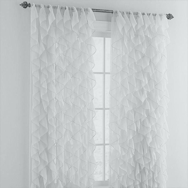 Ruffle Curtain Panels – Zerodeductible.co Within Ruffle Diamond Curtain Panel Pairs (Photo 22 of 50)