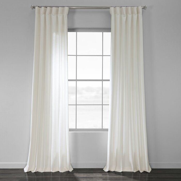 Sanger Solid Country Cotton Linen Weave Rod Pocket Single Curtain Panel Throughout Solid Country Cotton Linen Weave Curtain Panels (Photo 1 of 50)