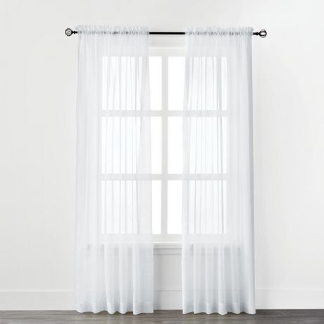 Sheer Curtains | Walmart Canada Within Elegant Comfort Window Sheer Curtain Panel Pairs (Photo 21 of 50)