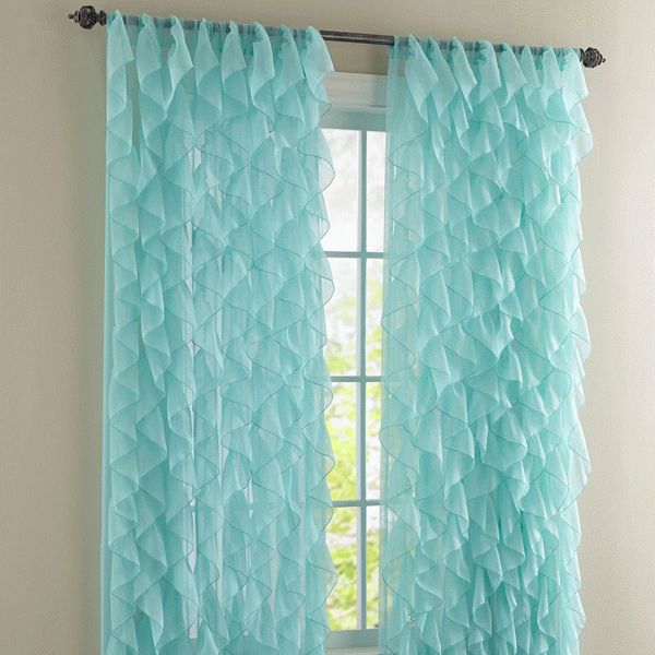 Sheer Drapes And Curtains – Cascade Vertical Ruffled Curtain For Sheer Voile Ruffled Tier Window Curtain Panels (View 4 of 50)