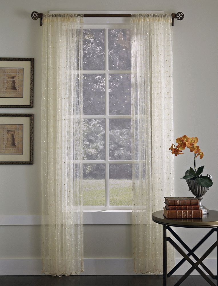 Sheer Drapes And Curtains – Gossamer Embroidered Sheer In Kida Embroidered Sheer Curtain Panels (View 31 of 50)