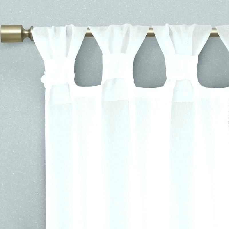 Sheer White Tab Curtains – Telio Pertaining To Twisted Tab Lined Single Curtain Panels (Photo 37 of 50)
