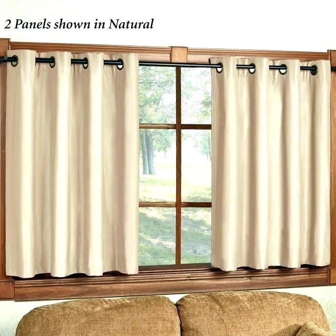 Shop Double Blackout Grommet Curtain Panel Short Length With Ultimate Blackout Short Length Grommet Panels (View 42 of 50)