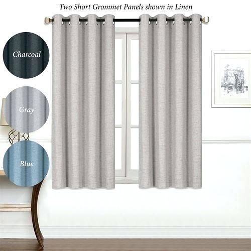 Short Grommet Curtains Curtain Panel Blackout Energy Throughout Ultimate Blackout Short Length Grommet Curtain Panels (View 18 of 50)