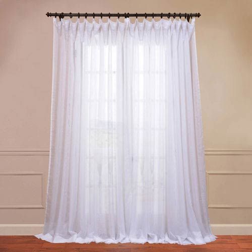Signature Double Layered White 100 X 120 Inch Sheer Curtain Pertaining To Signature White Double Layer Sheer Curtain Panels (Photo 3 of 50)