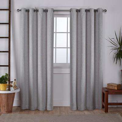 Silver – 96 In. – Curtains & Drapes – Window Treatments Throughout Oakdale Textured Linen Sheer Grommet Top Curtain Panel Pairs (Photo 39 of 41)