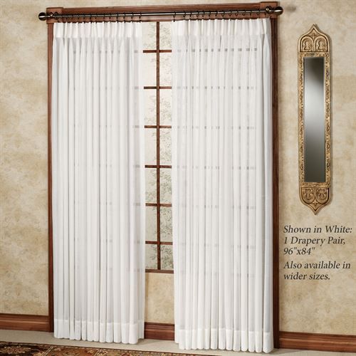 Splendor Semi Sheer Pinch Pleat Drapery Curtain Pair With Double Pinch Pleat Top Curtain Panel Pairs (View 24 of 50)