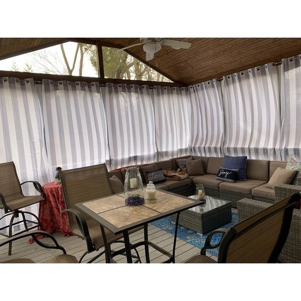 Sun Zero Valencia Uv Protectant Indoor Outdoor Curtain Panel With Valencia Cabana Stripe Indoor/outdoor Curtain Panels (Photo 11 of 37)
