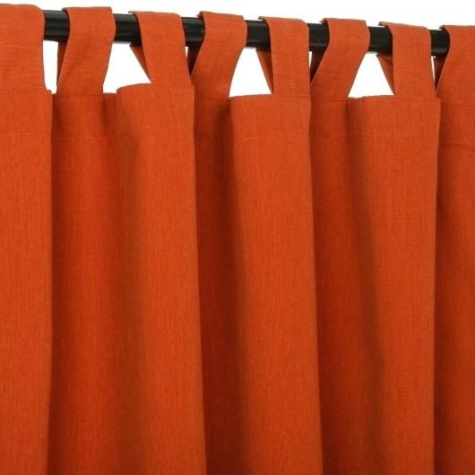 Tab Top Outdoor Curtains Canvas Brick Outdoor Curtain With Intended For Matine Indoor/outdoor Curtain Panels (Photo 14 of 50)
