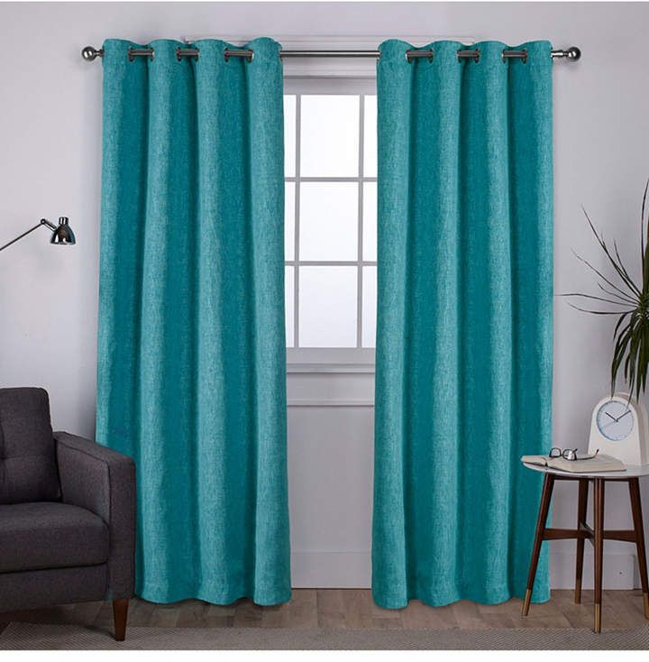 Teal Curtain Panels – Shopstyle Intended For Velvet Heavyweight Grommet Top Curtain Panel Pairs (View 41 of 42)