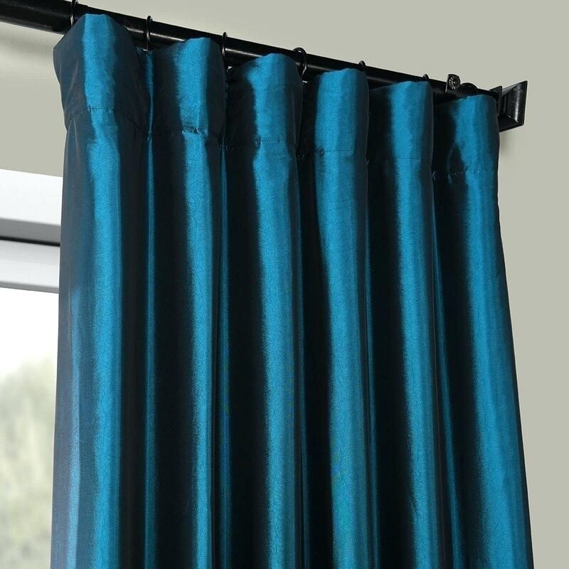 Teal Curtain Panels Solid Max Polyester Blackout Thermal Rod Regarding Thermal Woven Blackout Grommet Top Curtain Panel Pairs (Photo 37 of 43)