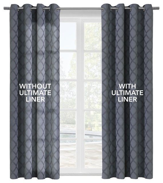 Thermalogic "ultimate Liner" Blackout Liner, 45"x101" Inside Ultimate Blackout Short Length Grommet Curtain Panels (Photo 6 of 50)