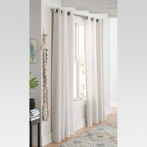 Threshold Spacedye Curtain Panel | Living Room | Panel Intended For Archaeo Jigsaw Embroidery Linen Blend Curtain Panels (Photo 16 of 25)