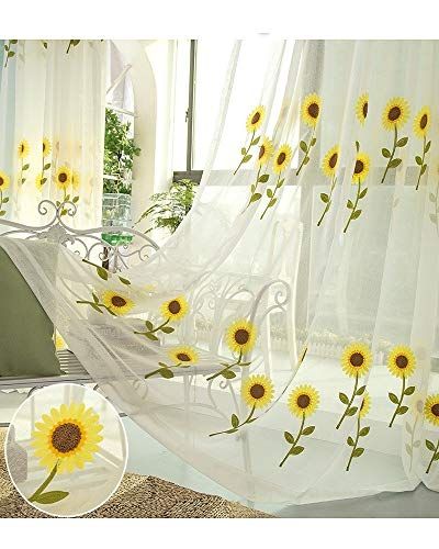 Tiyana Off White Sheer Curtain Panel For Living Room Rod Pocket Floral  Embroidery Sheer Gauze Tulle Drapery Linen Sheer Fabrics Sweet Window  Treatment Inside Kida Embroidered Sheer Curtain Panels (View 39 of 50)