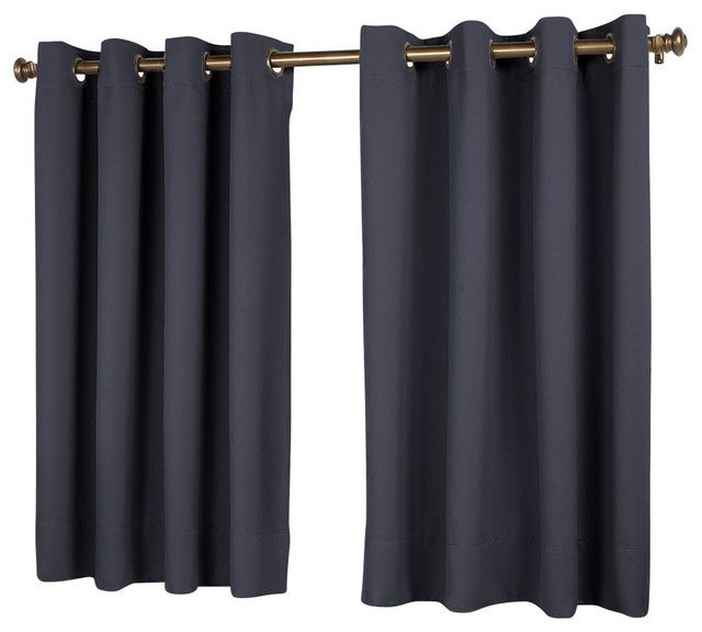 Ultimate Black Out Short Length Panel, Blue, 56 X 45 Intended For Ultimate Blackout Short Length Grommet Curtain Panels (Photo 2 of 50)