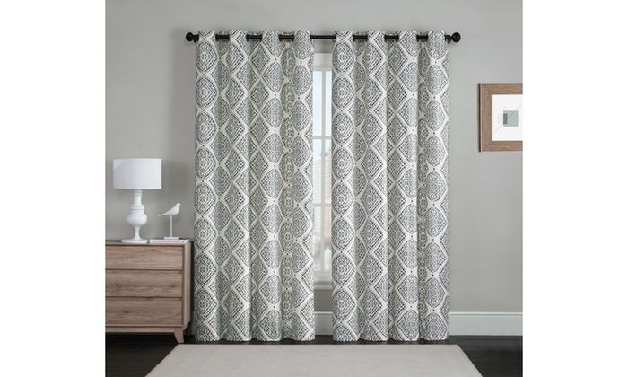 Up To 78% Off On Foamback Window Curtain Panels | Groupon Goods Pertaining To Room Darkening Window Curtain Panel Pairs (View 23 of 44)
