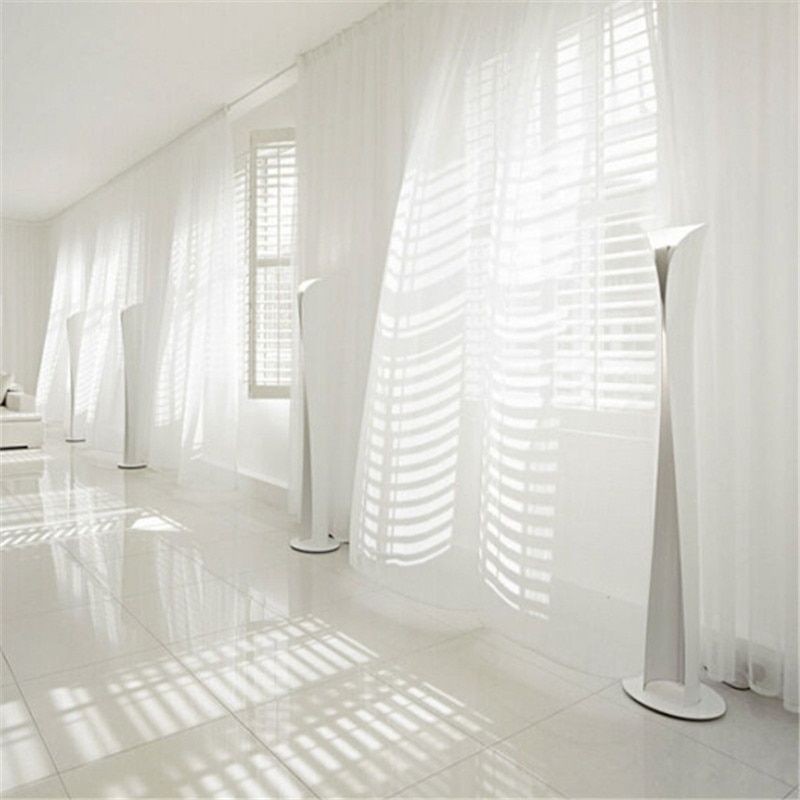 Us $11.24 5% Off|new Free Shipping 1 Piece Sheer White Voile Scarf Curtain  Panel Sets Curtains Extra Wide Long In Curtains From Home & Garden On For Extra Wide White Voile Sheer Curtain Panels (Photo 6 of 50)