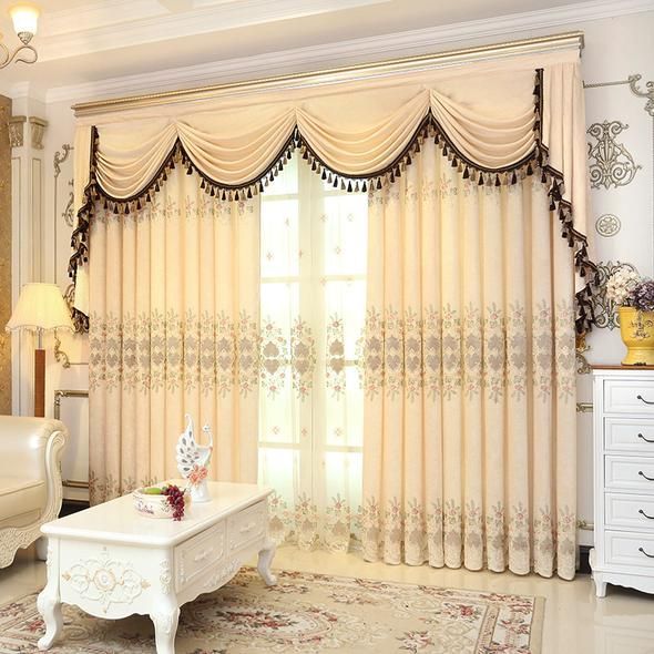 Valance European Royal Luxury Valance Curtains For Living With Regard To Elegant Comfort Luxury Penelopie Jacquard Window Curtain Panel Pairs (View 12 of 50)