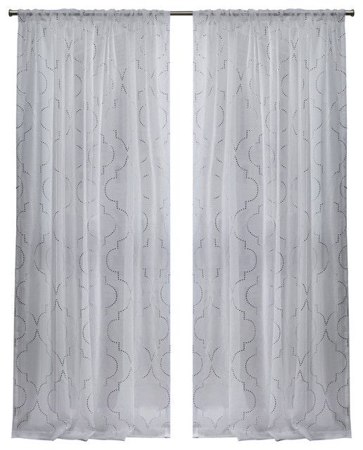 Vanderbilt Metallic Rod Pocket Top Curtain Panels, Set Of 2, Gold, 54"x96" For Total Blackout Metallic Print Grommet Top Curtain Panels (View 46 of 50)