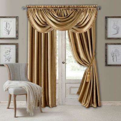 Versailles Faux Silk Blackout Window Curtain Intended For Flax Gold Vintage Faux Textured Silk Single Curtain Panels (Photo 36 of 50)