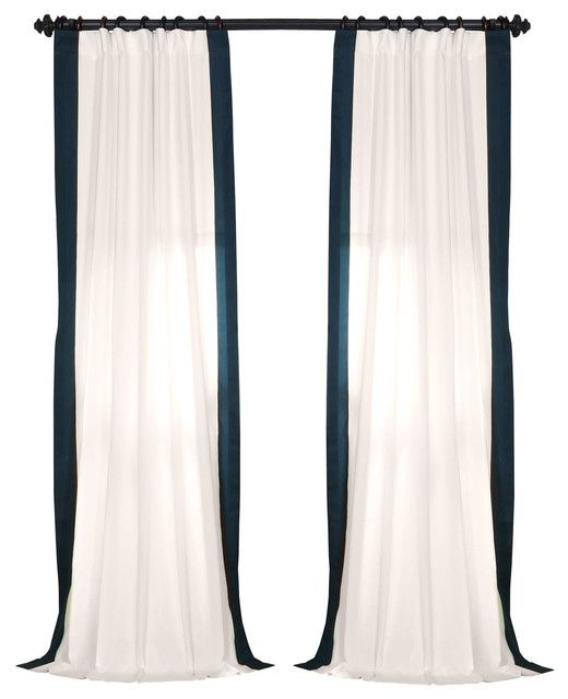 Vertical Colorblock Panama Single Panel Curtain, Polo Navy, 50"x96" With Regard To Vertical Colorblock Panama Curtains (Photo 1 of 50)