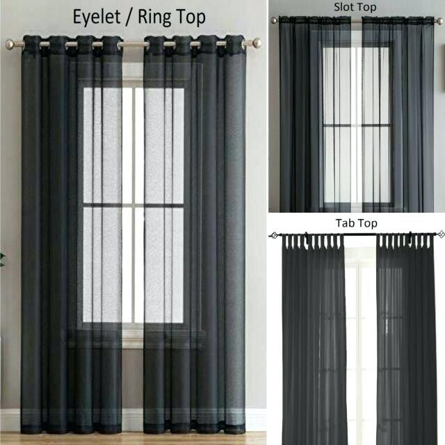 Voile Tab Top Curtains – Donnadesigns.co For Elowen White Twist Tab Voile Sheer Curtain Panel Pairs (Photo 7 of 36)