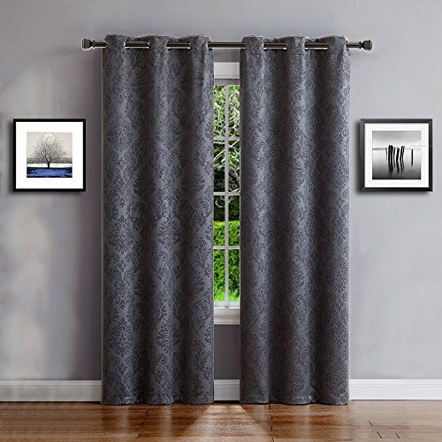 Warm Home Designs 1 Pair (2 Panels) Of Charcoal Grey Within Grommet Top Thermal Insulated Blackout Curtain Panel Pairs (Photo 34 of 50)