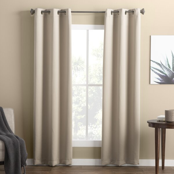 Wayfair Basics Solid Blackout Grommet Single Curtain Panel Intended For Blackout Grommet Curtain Panels (Photo 1 of 40)