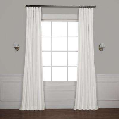 Whisper White Solid Cotton Blackout Curtain – 50 In. W X 84 In. L Throughout Tuscan Thermal Backed Blackout Curtain Panel Pairs (Photo 2 of 46)