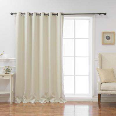 Wide Basic 80 In. W X 84 In. L Blackout Curtain In Ivory Intended For Superior Leaves Insulated Thermal Blackout Grommet Curtain Panel Pairs (Photo 15 of 50)