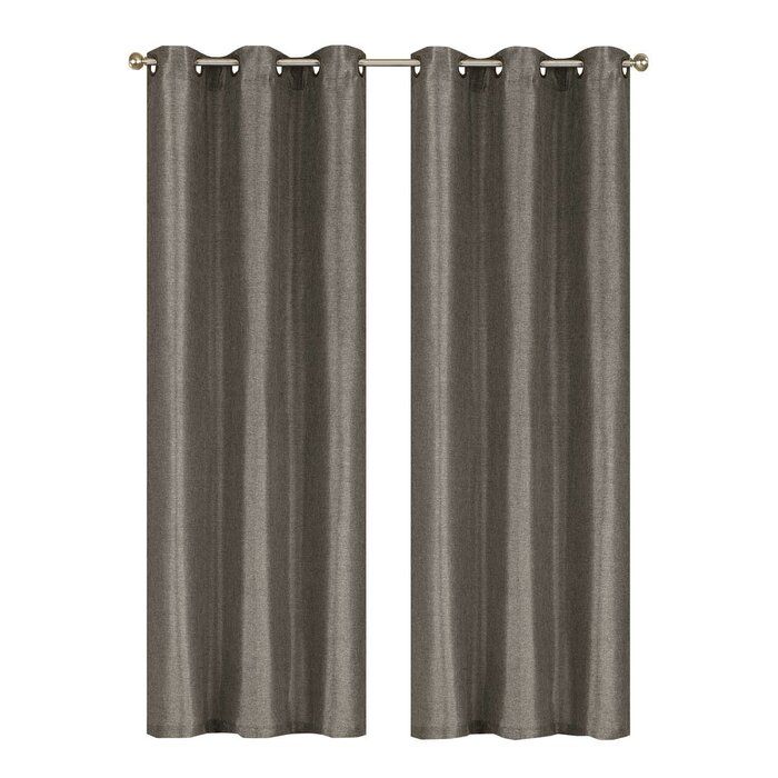 Willow Textured Woven Solid Sheer Grommet Curtain Panels Pertaining To Willow Rod Pocket Window Curtain Panels (View 30 of 46)