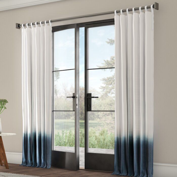 Winkleman Ombre Solid Semi Sheer Tab Top Single Curtain Panel Regarding Tab Top Sheer Single Curtain Panels (View 15 of 50)