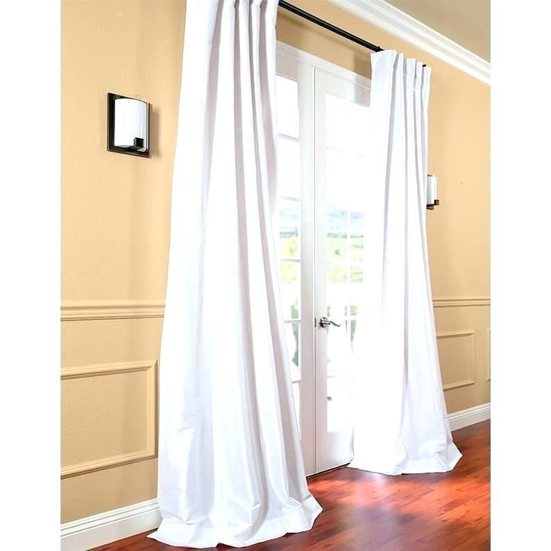 Winning Silk Curtain Panels Faux 95 Inch Panel Cream With Off White Vintage Faux Textured Silk Curtains (View 50 of 50)