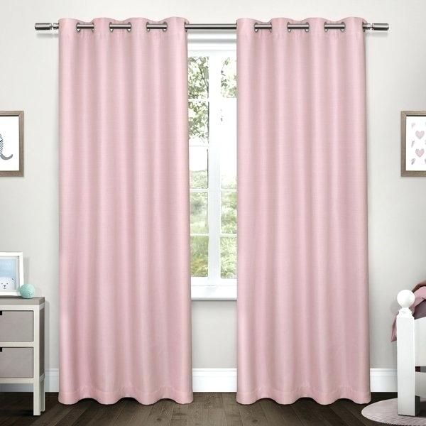 Woven Blackout Curtains Grommet L Top Curtain Panel Grace With Woven Blackout Grommet Top Curtain Panel Pairs (Photo 19 of 23)