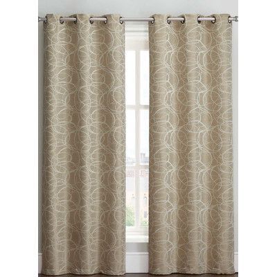 Zipcode Design Hildy Grommet Curtain Panel Color: Linen Intended For Keyes Blackout Single Curtain Panels (Photo 18 of 50)