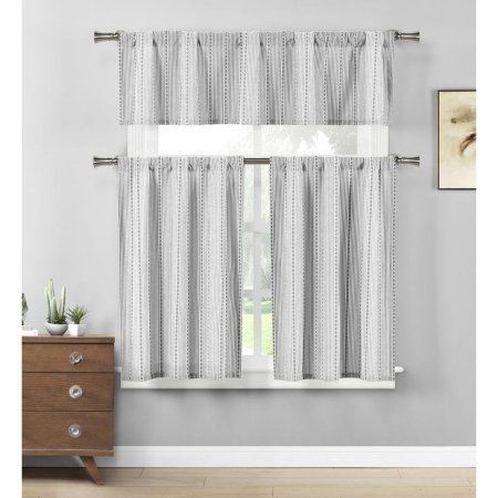 2 Pack Kylie 58 In. W X 15 In. L Polyester Window Panel In In Wallace Window Kitchen Curtain Tiers (Photo 22 of 29)