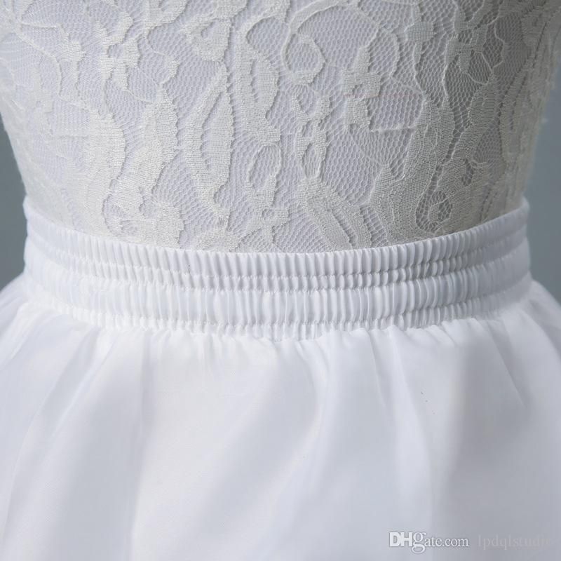 2018 New White Bridal Petticoats Long Wedding Accessories Bridal Petticoast  Elastic Waist High Quality Cheap Free Shipping In White Ruffled Sheer Petticoat Tier Pairs (Photo 26 of 30)
