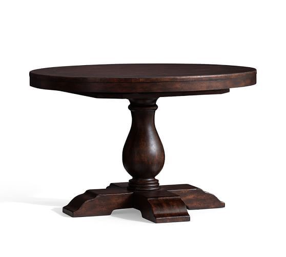 Featured Photo of 30 Best Ideas Rustic Brown Lorraine Pedestal Extending Dining Tables