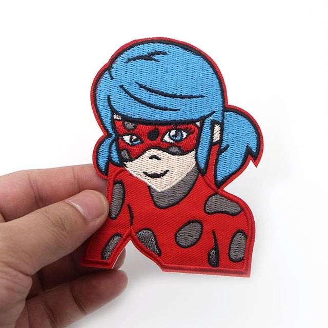 20pcs/set D0216 Miraculous Ladybug Iron On Patch Clothing For Embroidered Ladybugs Window Curtain Pieces (View 30 of 50)