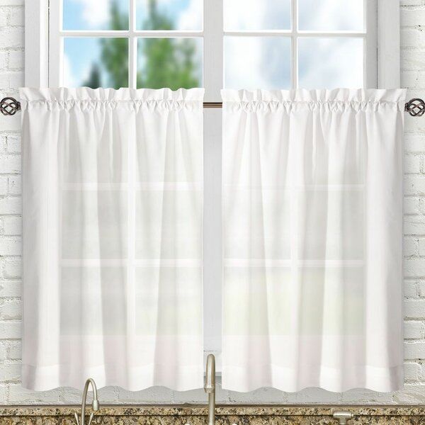 30 Inch Tier Curtains | Wayfair In Top Of The Morning Printed Tailored Cottage Curtain Tier Sets (Photo 22 of 50)