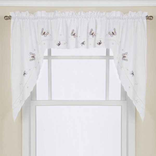 63 Inch Swag Curtains | Wayfair Inside Kitchen Burgundy/white Curtain Sets (Photo 21 of 50)
