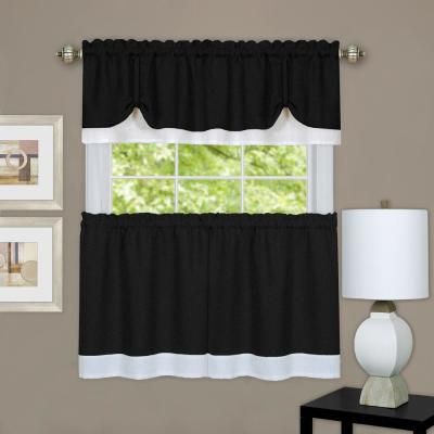 Achim 58 In. W X 24 In. L Polyester Tier And Valance Curtain Intended For Lemon Drop Tier And Valance Window Curtain Sets (Photo 3 of 30)