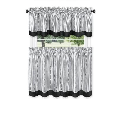 Achim Avery 58 In. W X 36 In. L Polyester Light Filtering In Live, Love, Laugh Window Curtain Tier Pair And Valance Sets (Photo 38 of 50)