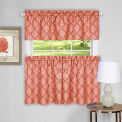 Achim Dakota 58 In. W X 36 In. L Polyester Tier And Valance Pertaining To Dakota Window Curtain Tier Pair And Valance Sets (Photo 24 of 30)